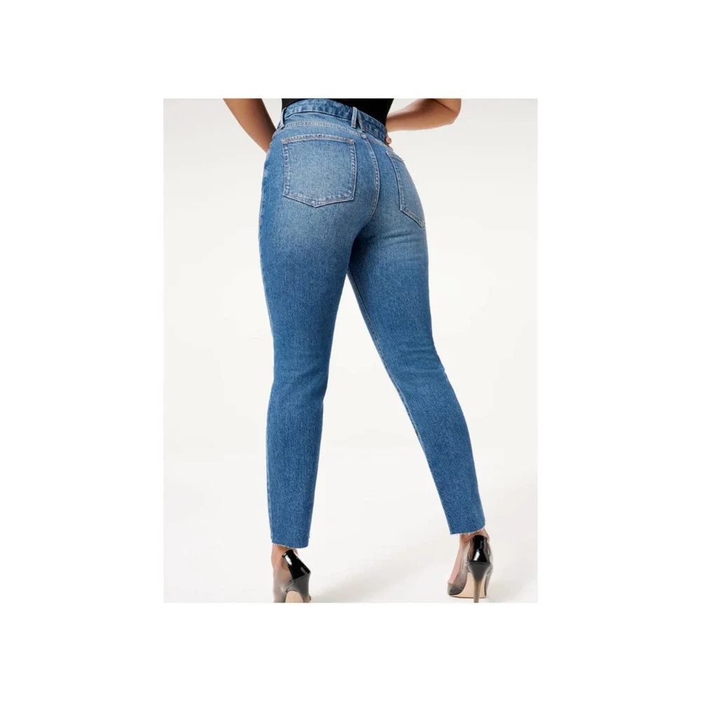 Good American - Good Classic Raw Hem Jeans - Size 12 *NEW* - Picture 3 of 10